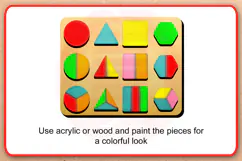 Laser cut SVG Montessori Geometric shapes puzzle template Product Image 5