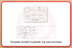 Laser cut Solar system puzzle SVG template digital download Product Image 3