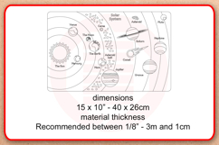 Laser cut Solar system puzzle SVG template digital download Product Image 2