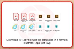 Laser cut Solar system puzzle SVG template digital download Product Image 7