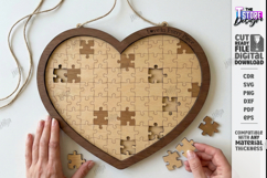 Puzzle Sample Laser Cut| Modern Puzzle |Family Activity SVG Product Image 1
