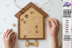Puzzle Sample Laser Cut| Modern Puzzle |Family Activity SVG Product Image 1