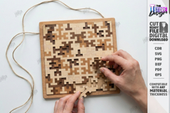 Puzzle Sample Laser Cut| Modern Puzzle |Family Activity SVG Product Image 1