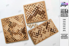 Puzzle Sample Laser Cut| Modern Puzzle |Family Activity SVG Product Image 1