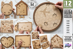 Puzzle Sample Laser Cut Bundle| Modern Puzzle |Family SVG Product Image 1
