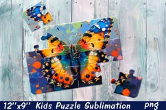Butterfly in flowers| Summer Flower Sublimation Puzzle Product Image 1