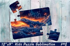 Big whale in the sea| Summer Flower Sublimation Puzzle Product Image 1