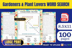 Gardeners &amp; Plant Lovers Word Search Book KDP Interior Product Image 1
