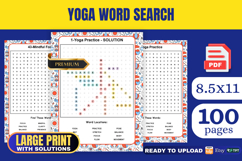 YOGA Word Search Book KDP Interior Product Image 1