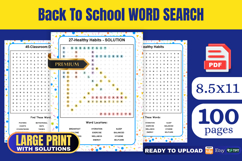 Back To School Word Search Book KDP Interior Product Image 1