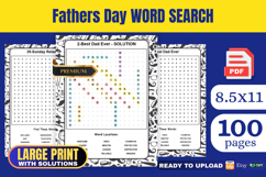 Fathers Day Word Search Book KDP Interior Product Image 1