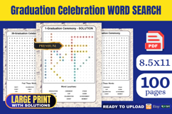 Graduation Celebration Word Search Book KDP Interior Product Image 1