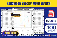 Halloween Spooky Word Search Book KDP Interior Product Image 1