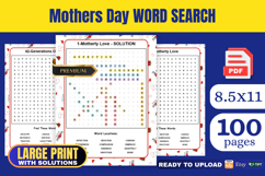 Mothers Day Word Search Book KDP Interior Product Image 1