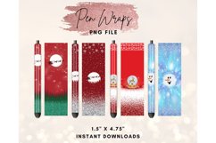 Christmas Snowball Snowflake Glitter Pen Wrap Design Set Product Image 1