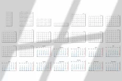 Calendar Grids 2023/2024 EN UK, French, German, Spanish, RUS Product Image 2