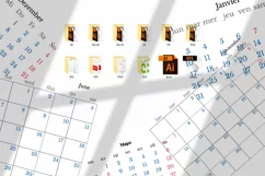 Calendar Grids 2023/2024 EN UK, French, German, Spanish, RUS Product Image 3