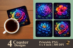 Mystic Petal Designs Coaster Sublimation Design Product Image 1