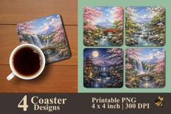 Serenity of Japan Coaster Sublimation Product Image 1