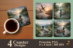 Duck Haven Landscapes Coaster Sublimation Designs Product Image 1
