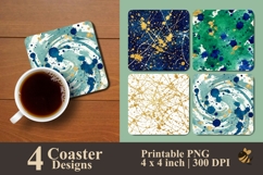 Abstract Fluid Dreams Coaster Sublimation Designs Product Image 1