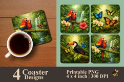 Rainforest Harmony Collection Coaster Sublimation Designs Product Image 1
