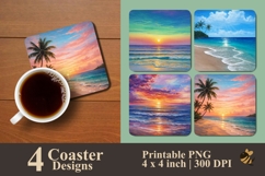 Island Escape Designs Coaster Sublimation Design Product Image 1