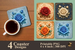 Ornate Rose Realms Coaster Sublimation Designs Product Image 1