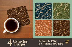 Flowing Harmony Coaster Sublimation Design Product Image 1