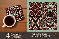 Bold Ethnic Patterns Coaster Sublimation Designs Product Image 1