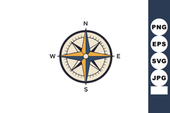 Compass rose navigation tool with north east south west dire Product Image 1