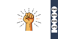 Raised fist symbol of power and solidarity in vector illustr Product Image 1