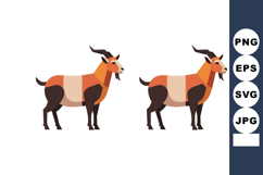 Two stylized goats standing side by side in colorful geometr Product Image 1