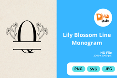 Lily Blossom Line Monogram Product Image 1
