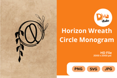 Horizon Wreath Circle Monogram Product Image 1