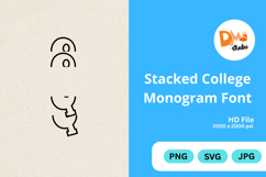 Stacked College Monogram Font Product Image 1