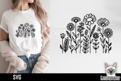 Flower Svg, Flower Meadow Svg, Wildflower Svg Product Image 1