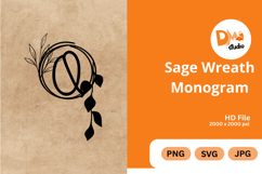 Sage Wreath Monogram Product Image 1