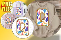 Q Doodle Letter Valentine Bright Romantic Heart! Product Image 1