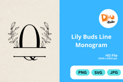 Lily Buds Line Monogram Product Image 1
