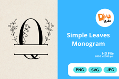 Simple Leaves Monogram Product Image 1