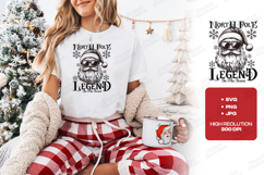 North Pole Legend Santa Christmas T-Shirt Design SVG Product Image 1