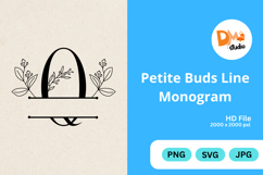 Petite Buds Line Monogram Product Image 1