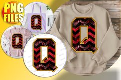 Q Doodle Letter Style PNG Merry Winter Design! Product Image 1