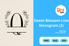 Simple Blossom Line Monogram Product Image 1