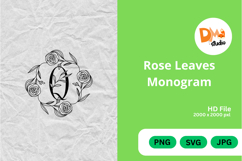 Rose Leaves Monogram Product Image 1