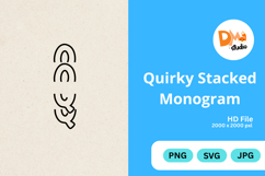 Quirky Stacked Monogram Product Image 1