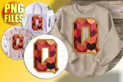 Q Doodle Letter Valentine Romantic Loving Heart! Product Image 1