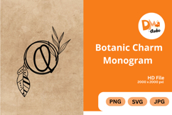 Botanic Charm Monogram -Elegant Floral Letters SVG, PNG, JPG Product Image 1