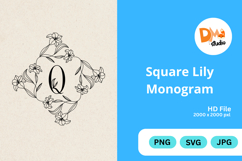 Square Lily Monogram Product Image 1